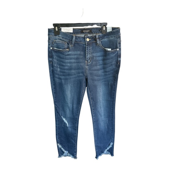 Judy Blue Skinny Fit Distressed Jeans Size 13/31 - Picture 1 of 5